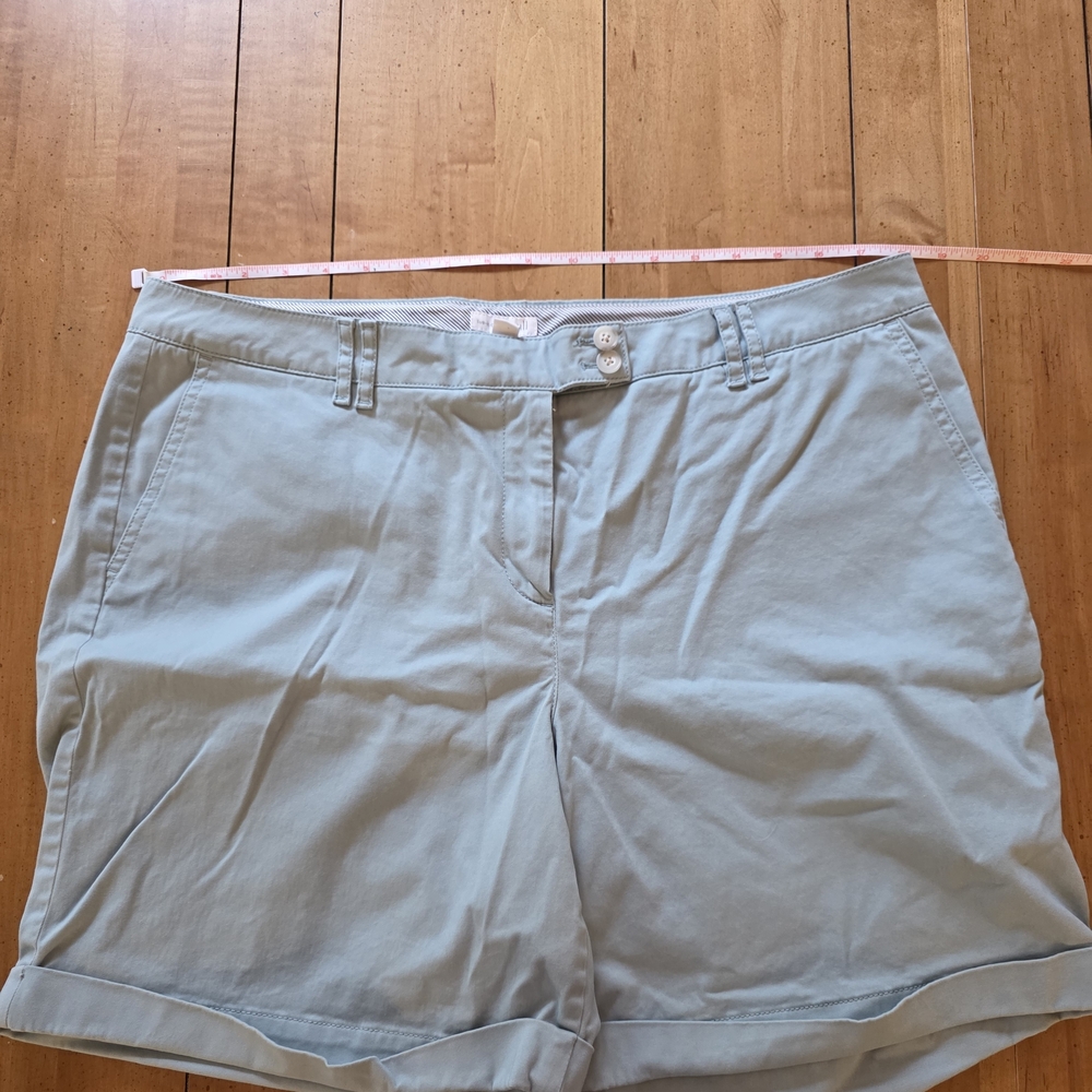 J. Jill Soft Light Blue High-Rise Bermuda Shorts